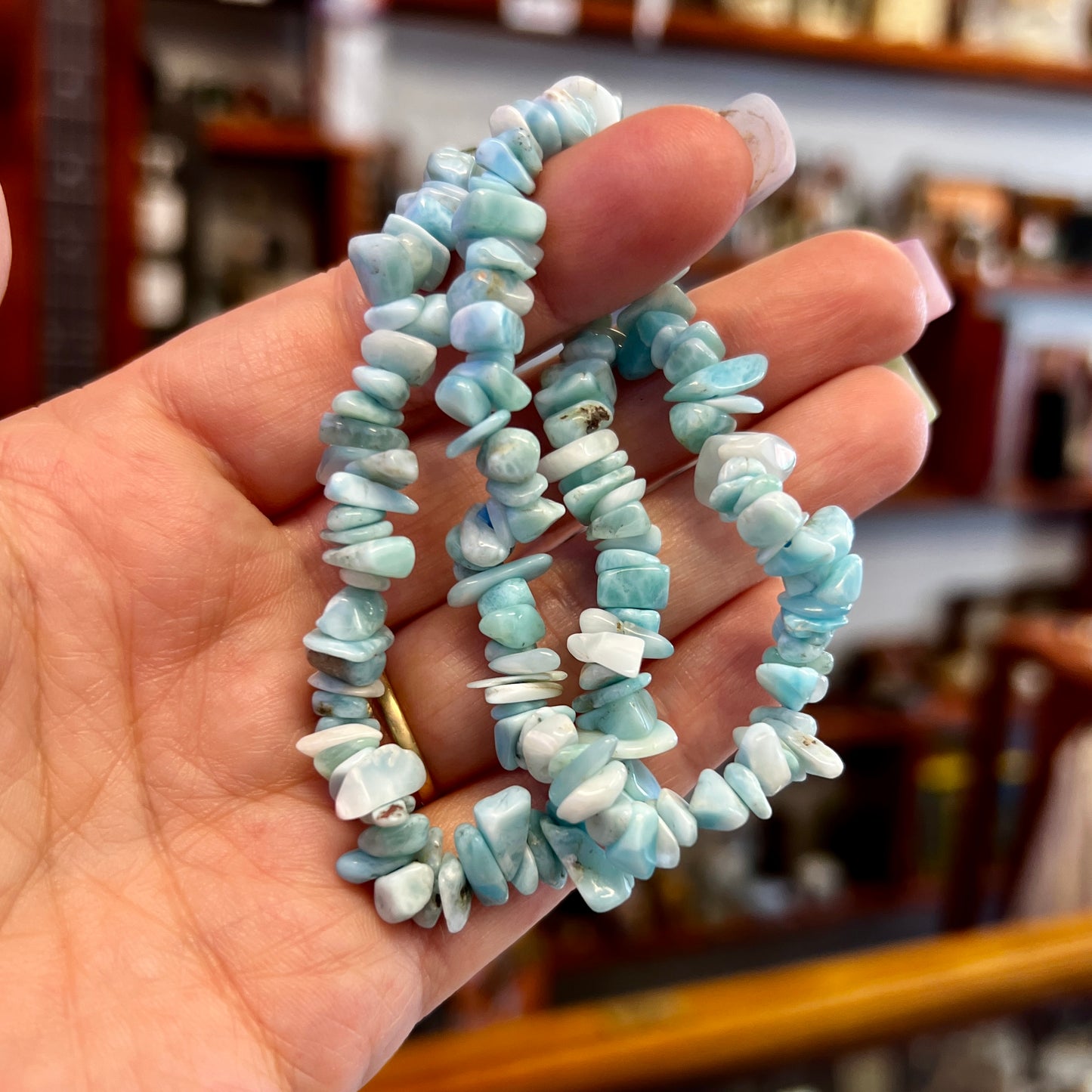 Larimar Chip Bracelet