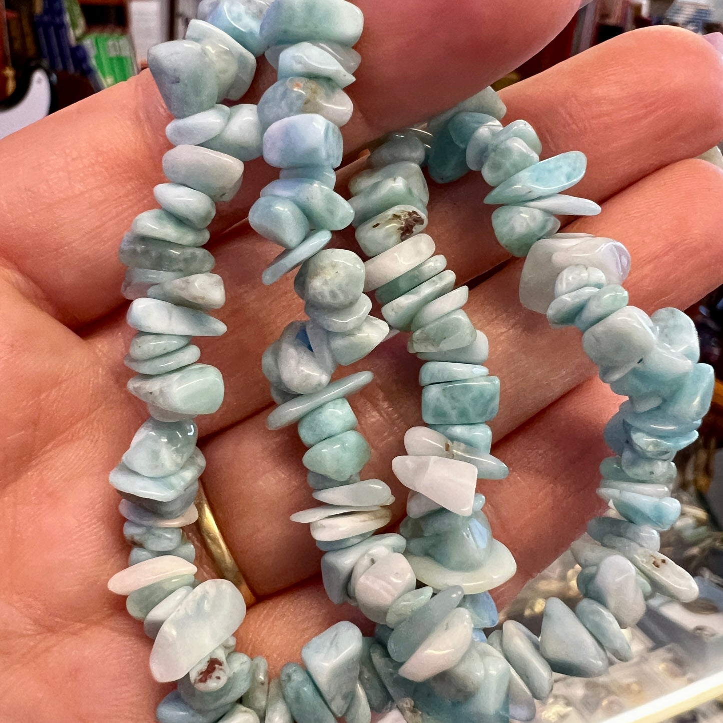 Larimar Chip Bracelet