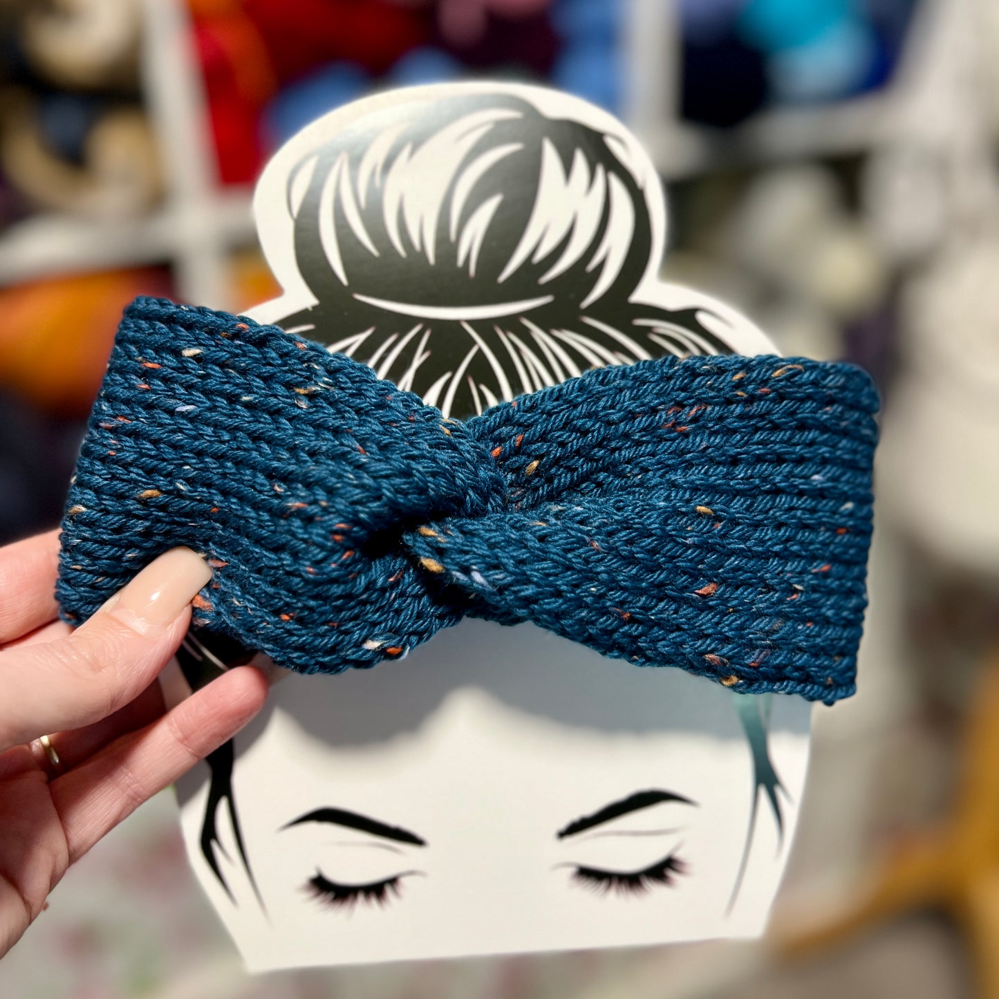 'Dark Blue Tweed' Headband