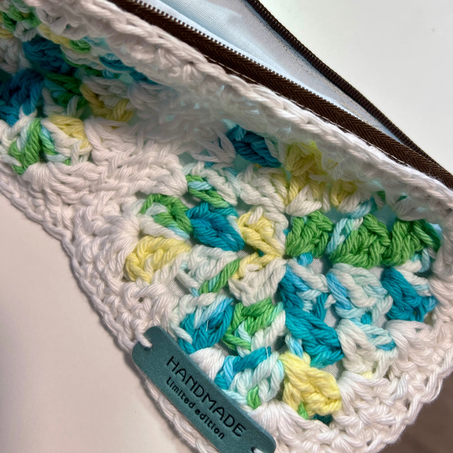 Crochet Makeup/Notions Bag - Lined with Zip