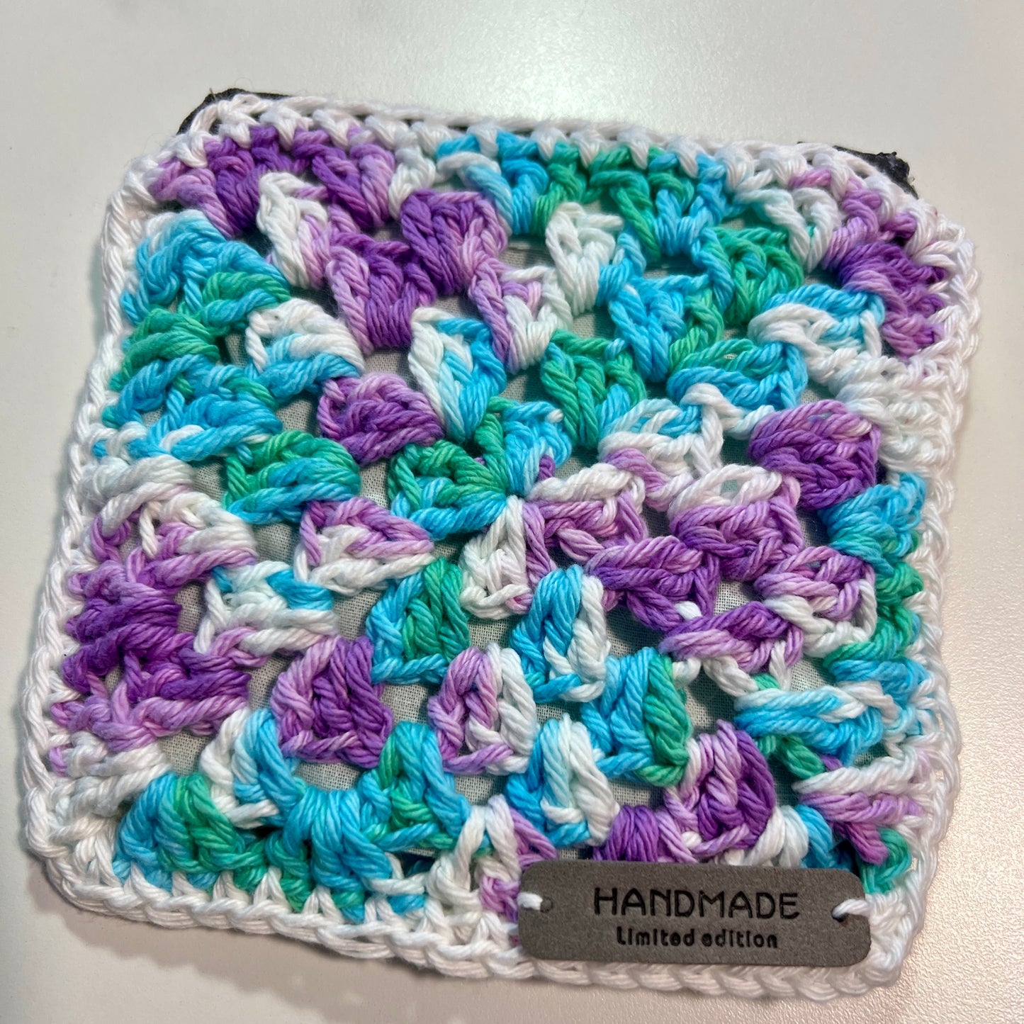 Crochet Makeup/Purse Bag - Lined with Zip
