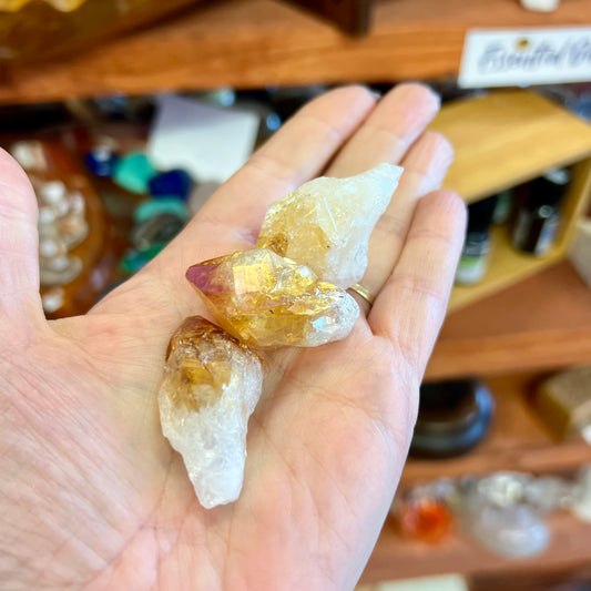 Citrine Part Polished Point