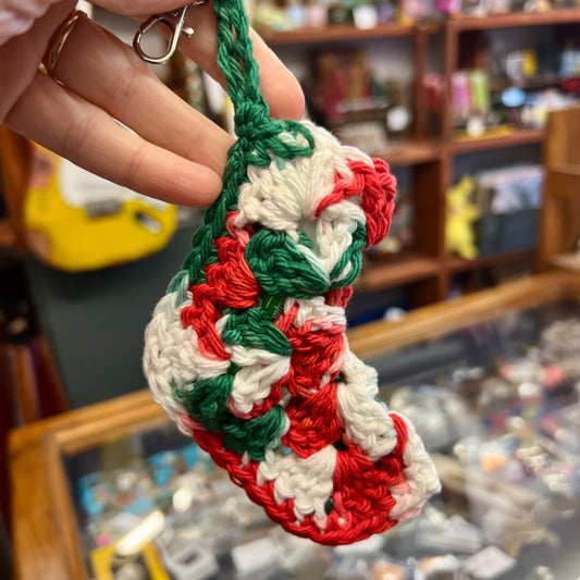 'Christmas Stocking' Lip Balm Holder Key Ring