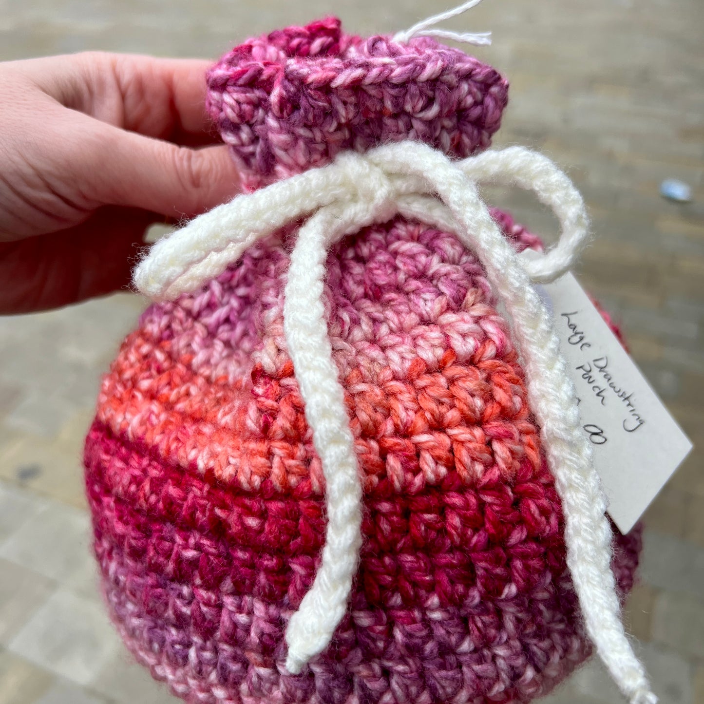 Red/Pink Drawstring Pouch