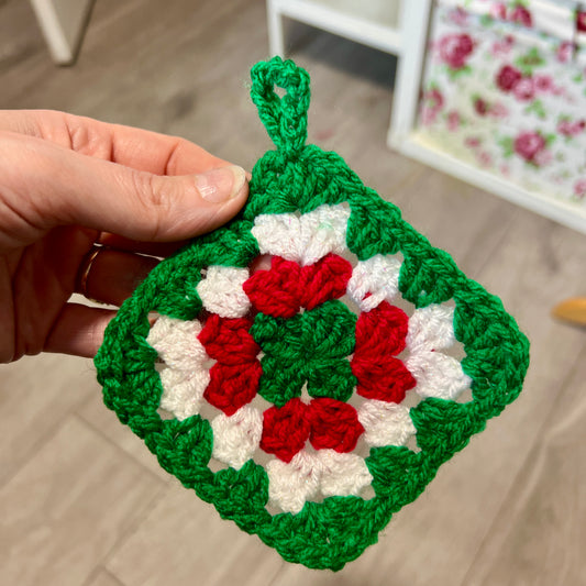 'Christmas Granny Square' Christmas Tree Decoration