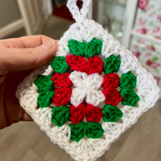 'Christmas Granny Square' Christmas Tree Decoration
