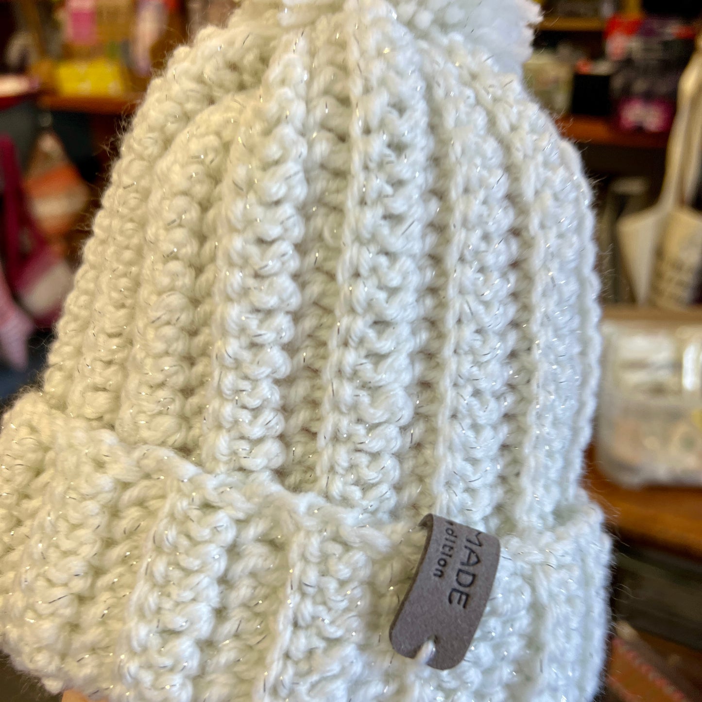 Crochet Beanie Hat with Pom Pom - Toddler Child 1-2 years