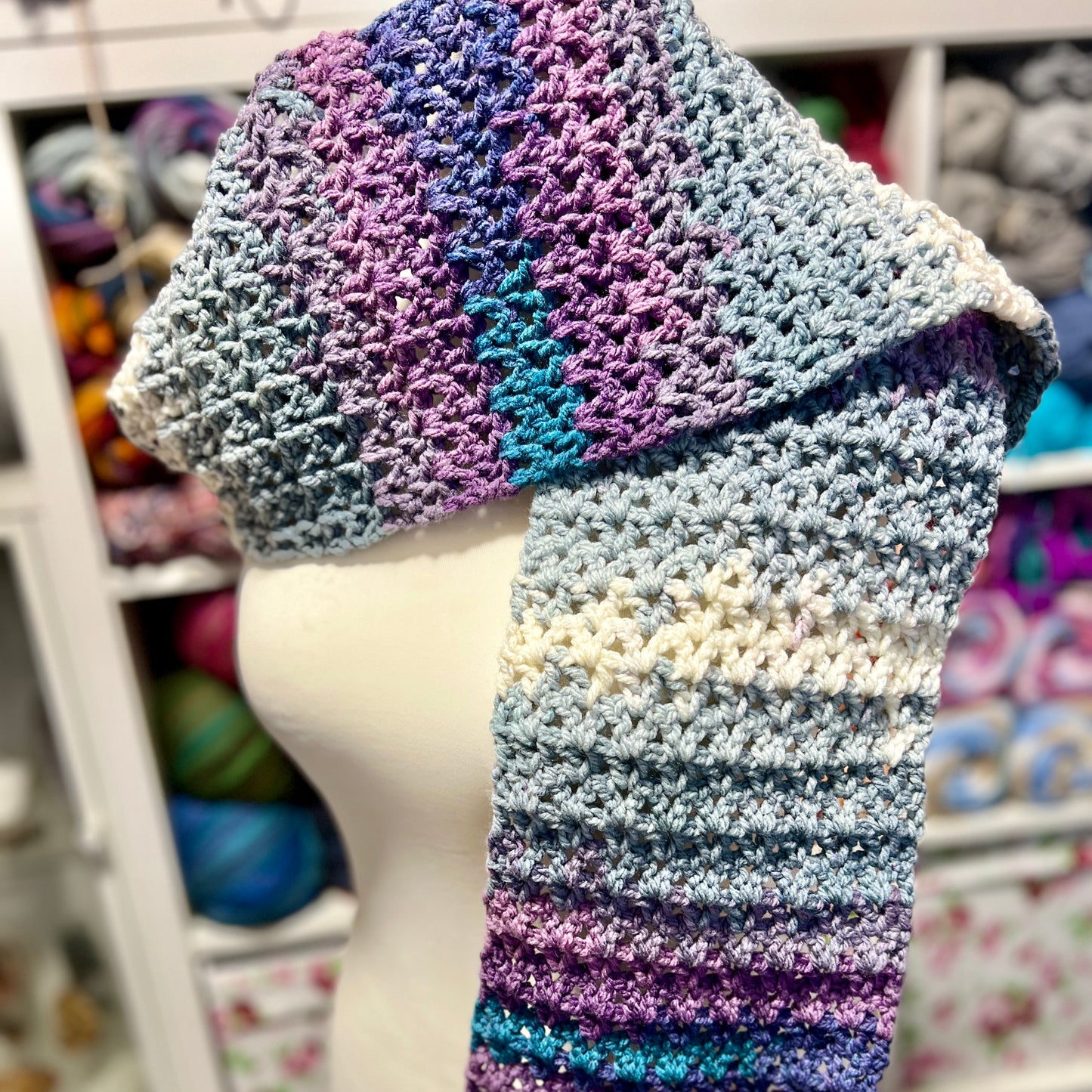 Mystery 'V Stitch' Crochet Scarf