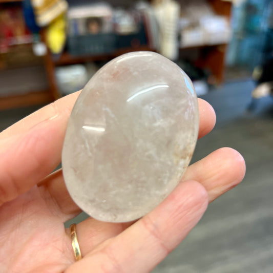 Clear Quartz Palm Stone