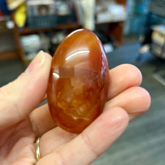 Carnelian Palm Stone