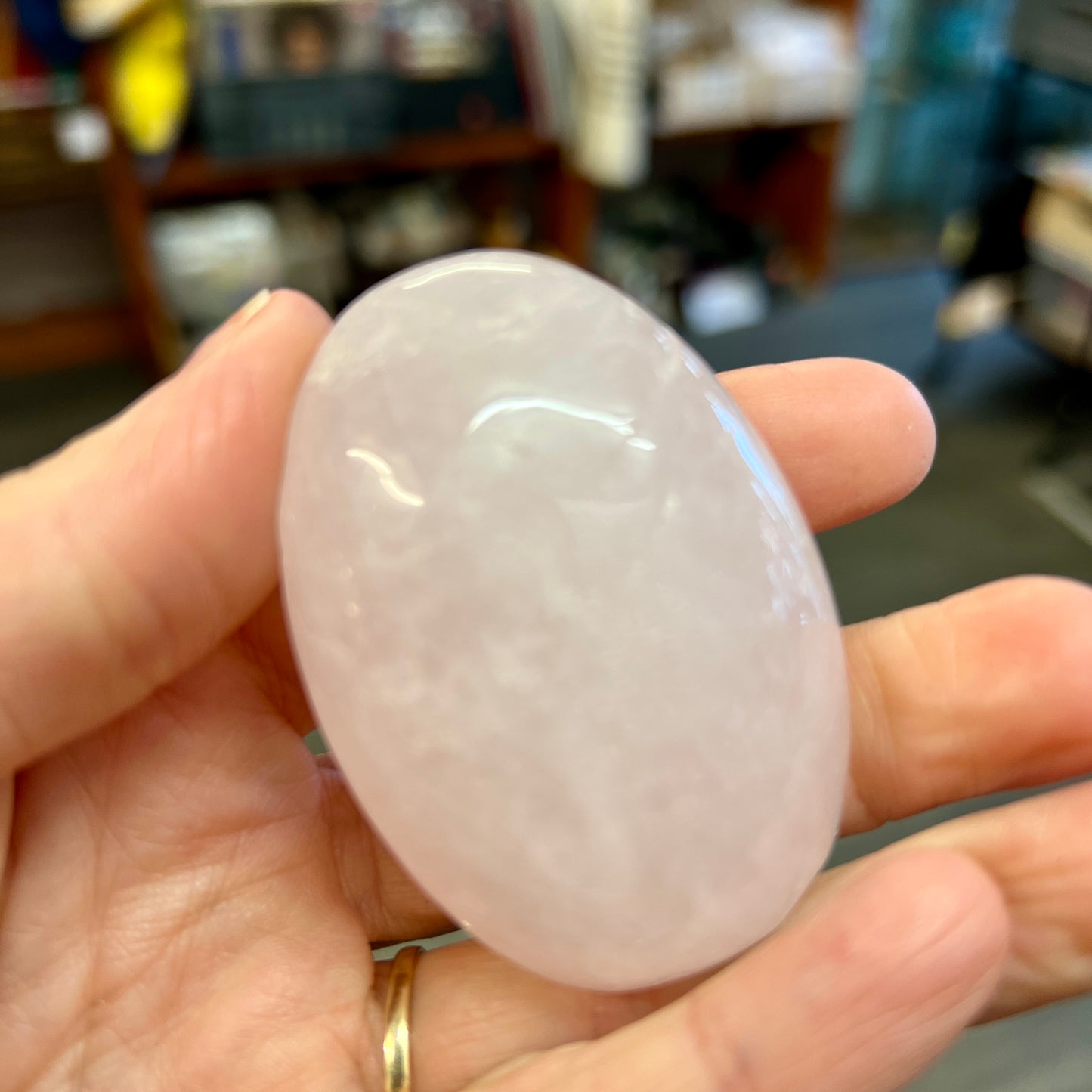 Rose Quartz Palm Stone