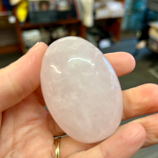 Rose Quartz Palm Stone