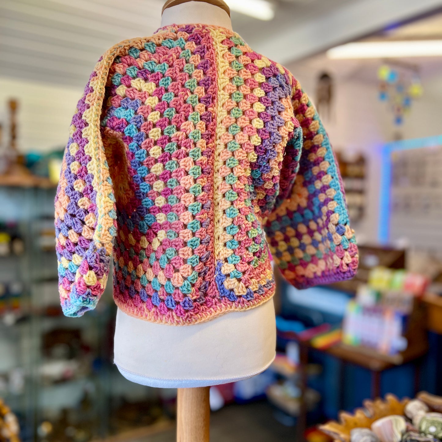 Hexagon Crochet Cardigan Age 6-7