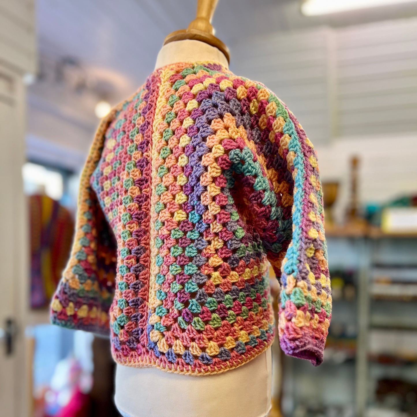 Hexagon Crochet Cardigan Age 6-7