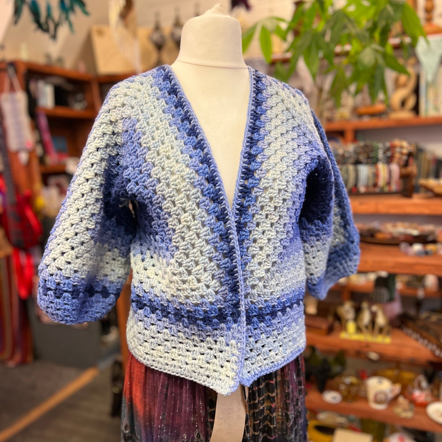 Hexagon Cardigan - Blues