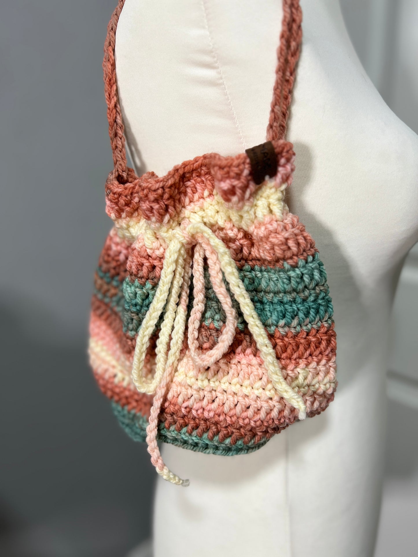 'Dotty' Dorothy Bag Blue/Pinks SMALL