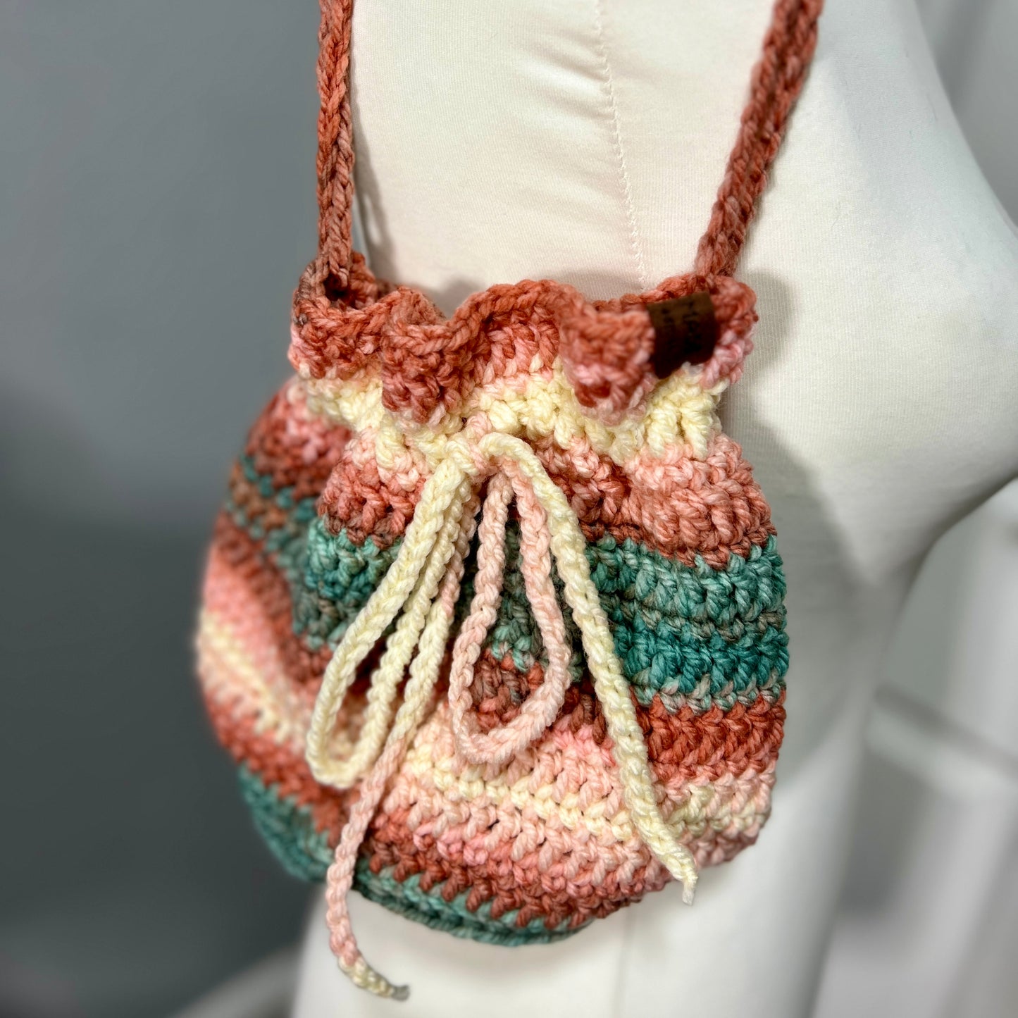 'Dotty' Dorothy Bag Blue/Pinks SMALL