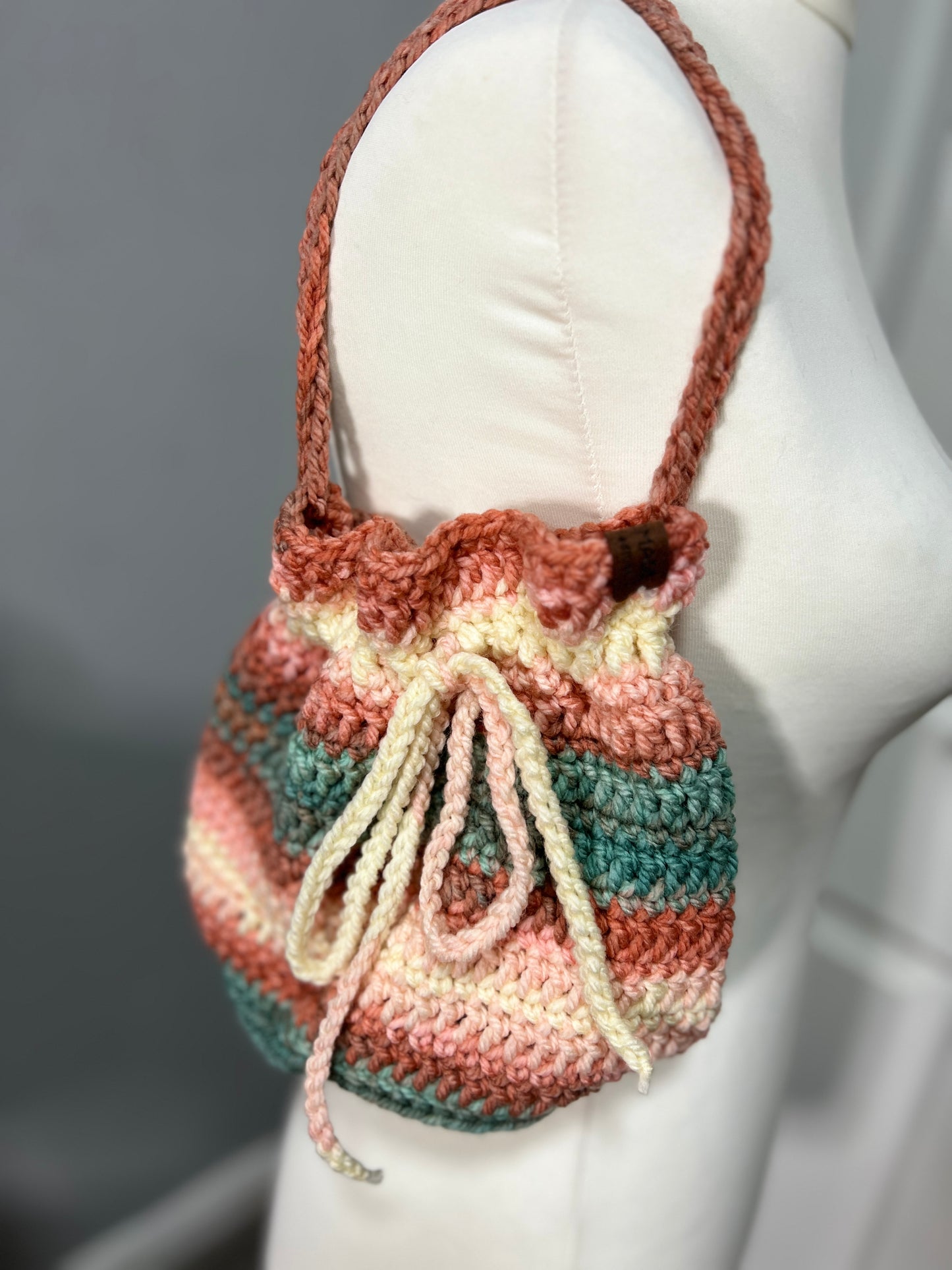 'Dotty' Dorothy Bag Blue/Pinks SMALL