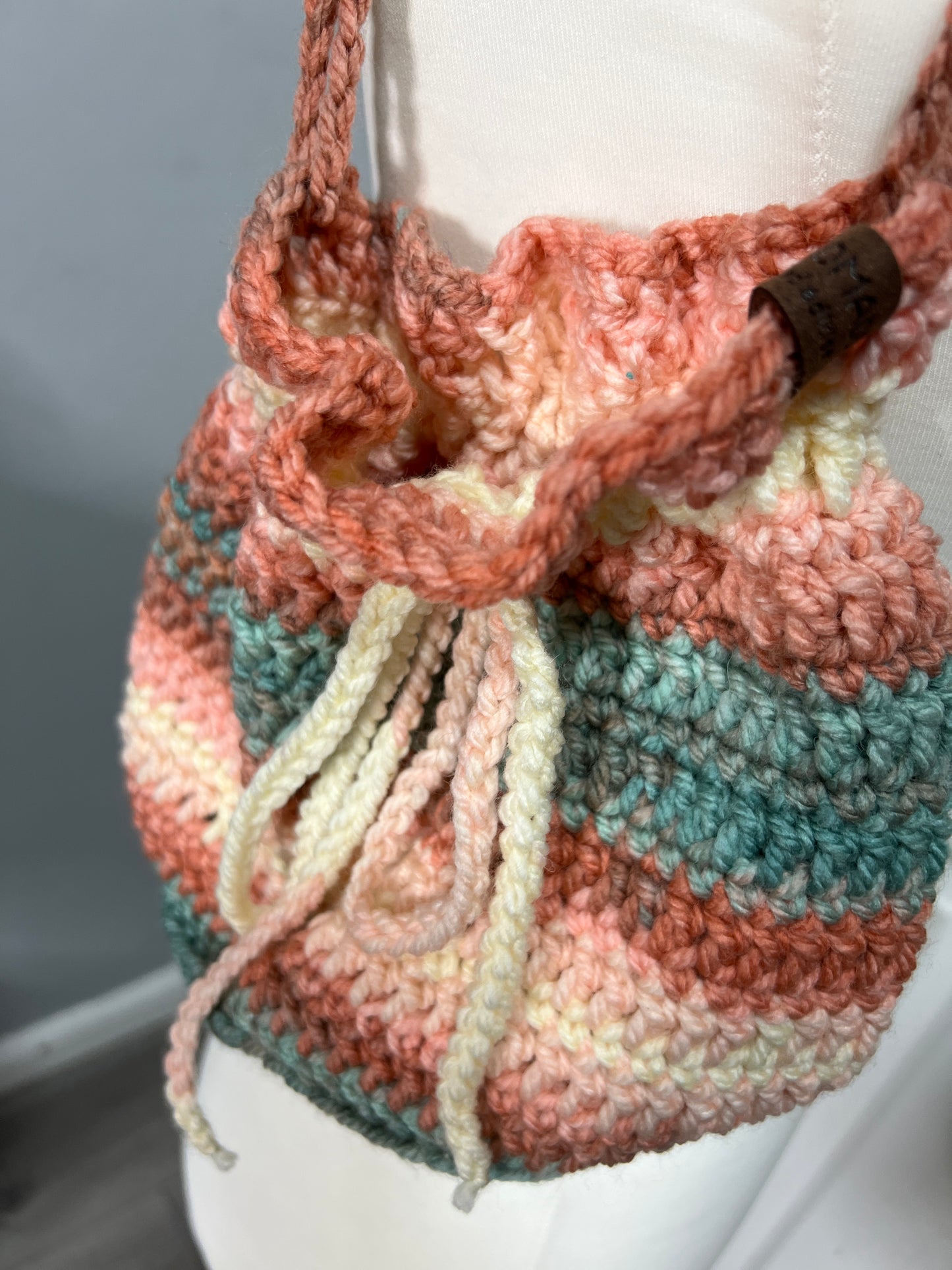 'Dotty' Dorothy Bag Blue/Pinks SMALL