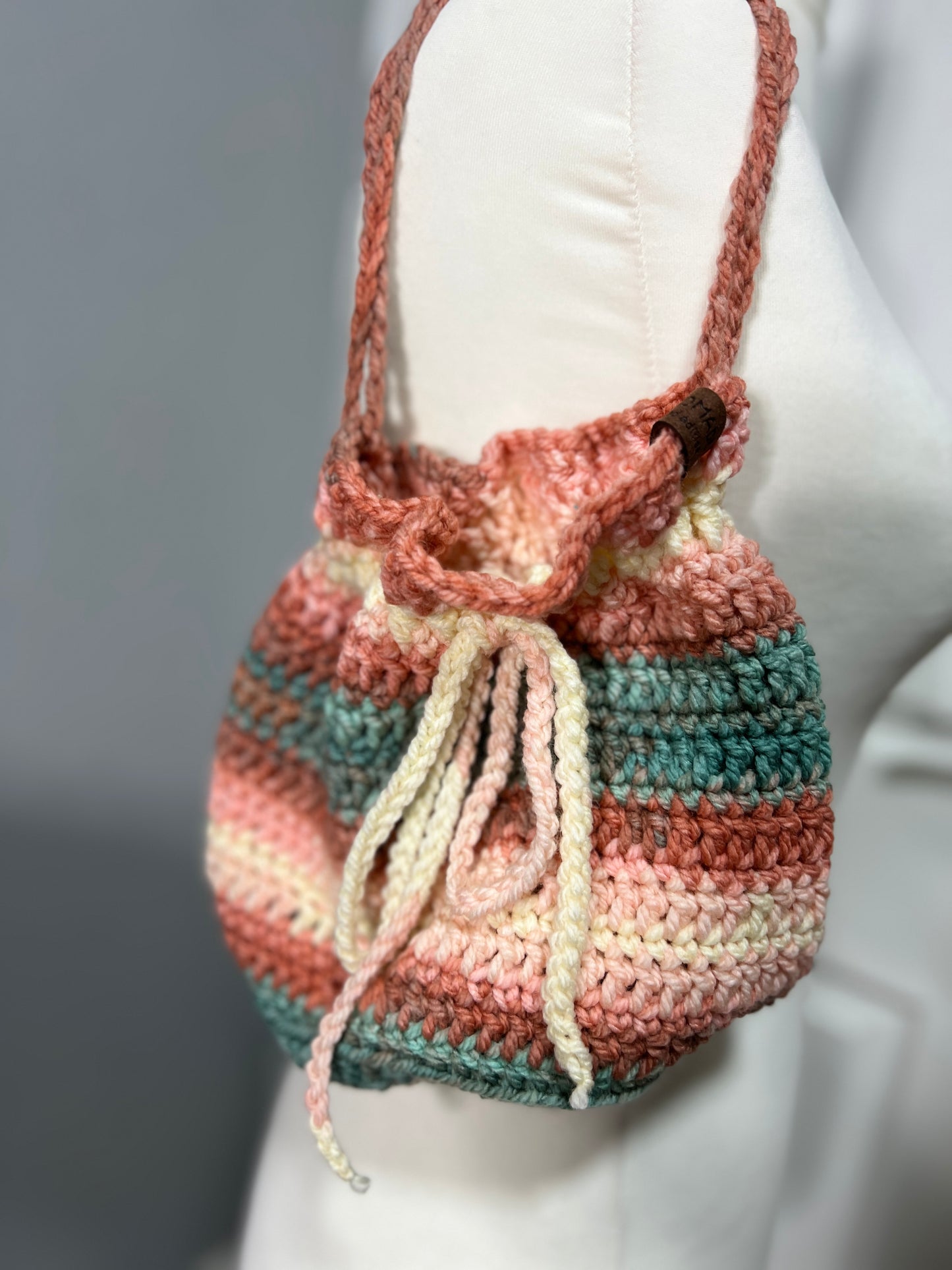 'Dotty' Dorothy Bag Blue/Pinks SMALL