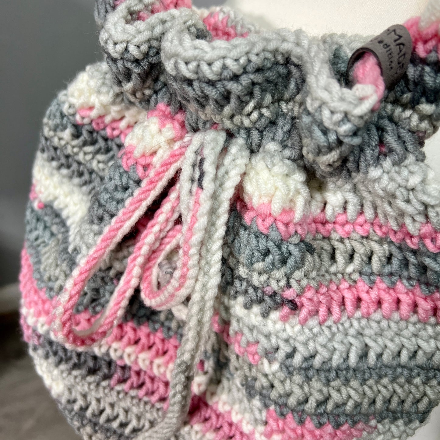 'Dotty' Dorothy Bag Pink/Grey/White - Medium