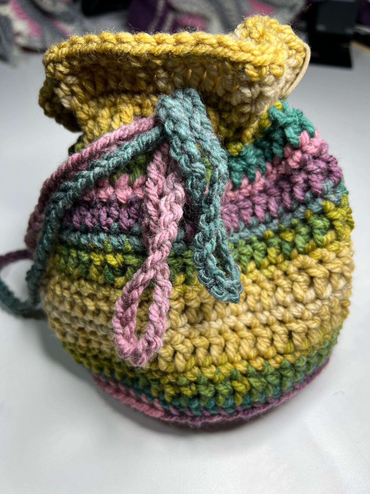 'Dotty' Dorothy Bag Green/Purple SMALL