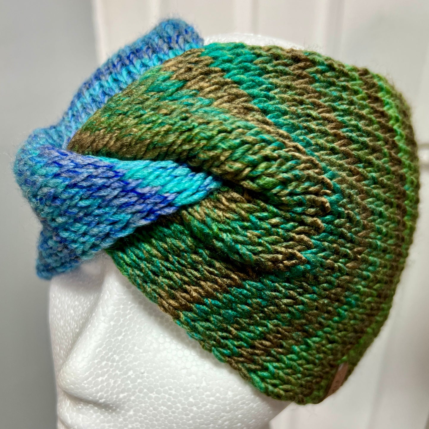 'Jewelspun' Blue/Green Ear Warmer / Headband