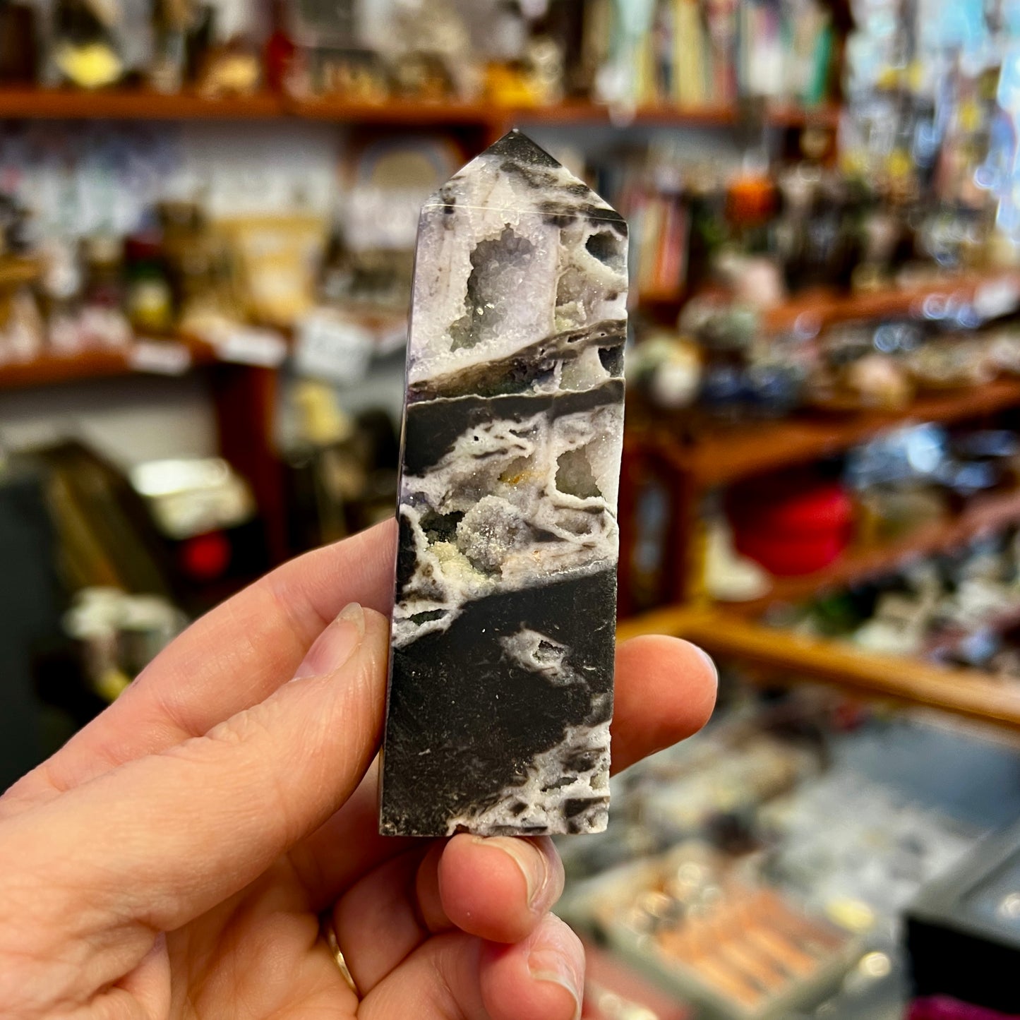 Aura Sphalerite Tower with Druzy