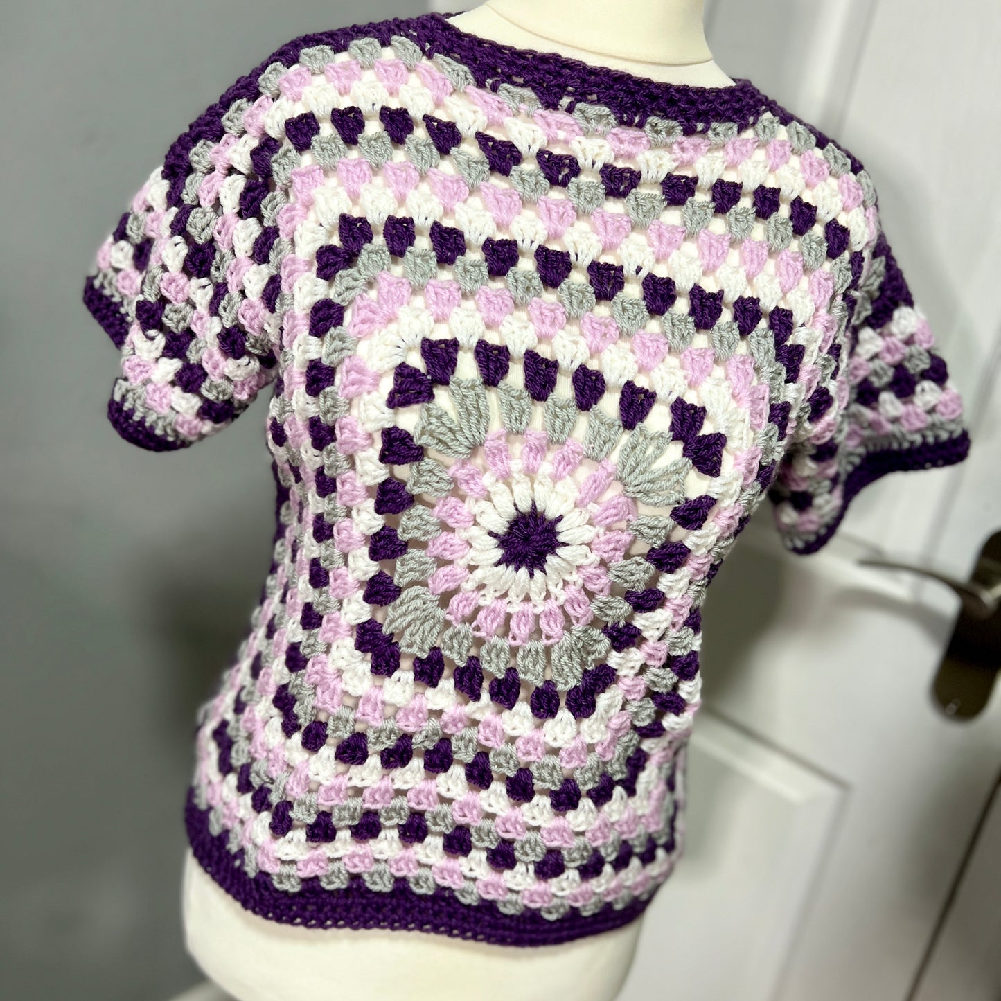 'Lilac Burst' Crochet Top