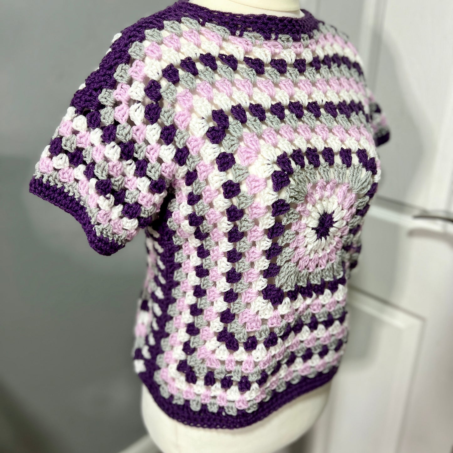 'Lilac Burst' Crochet Top