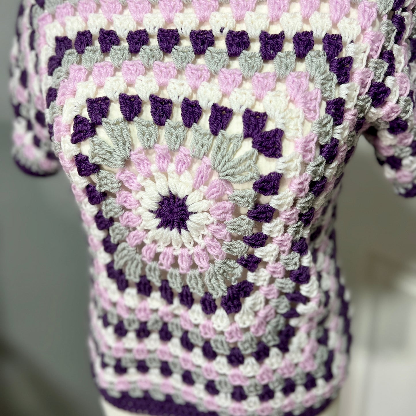 'Lilac Burst' Crochet Top