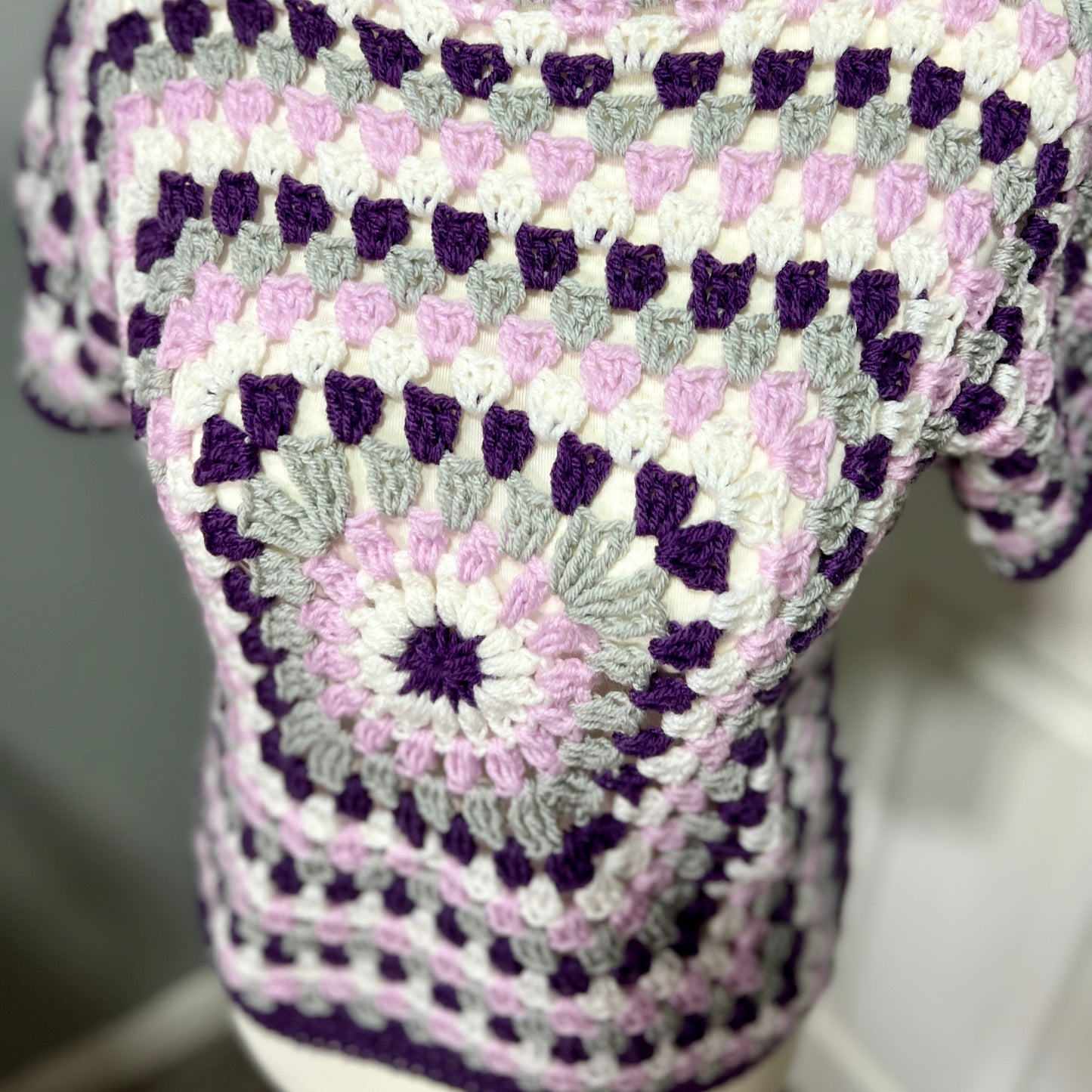 'Lilac Burst' Crochet Top