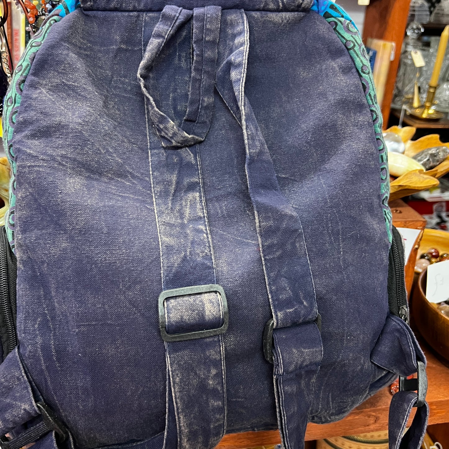 Boho Blue Large Backpack