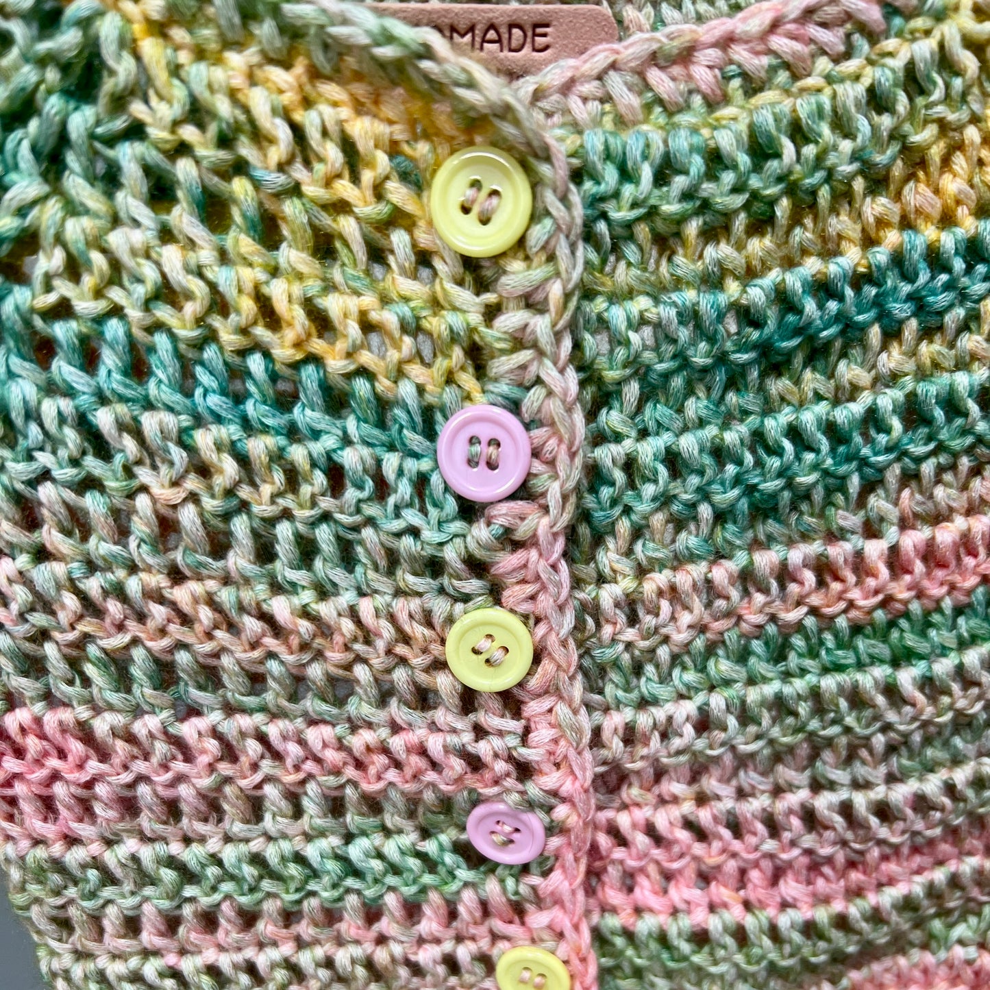 Cotton 'Spring' Waistcoat Cardigan 3-6 Months