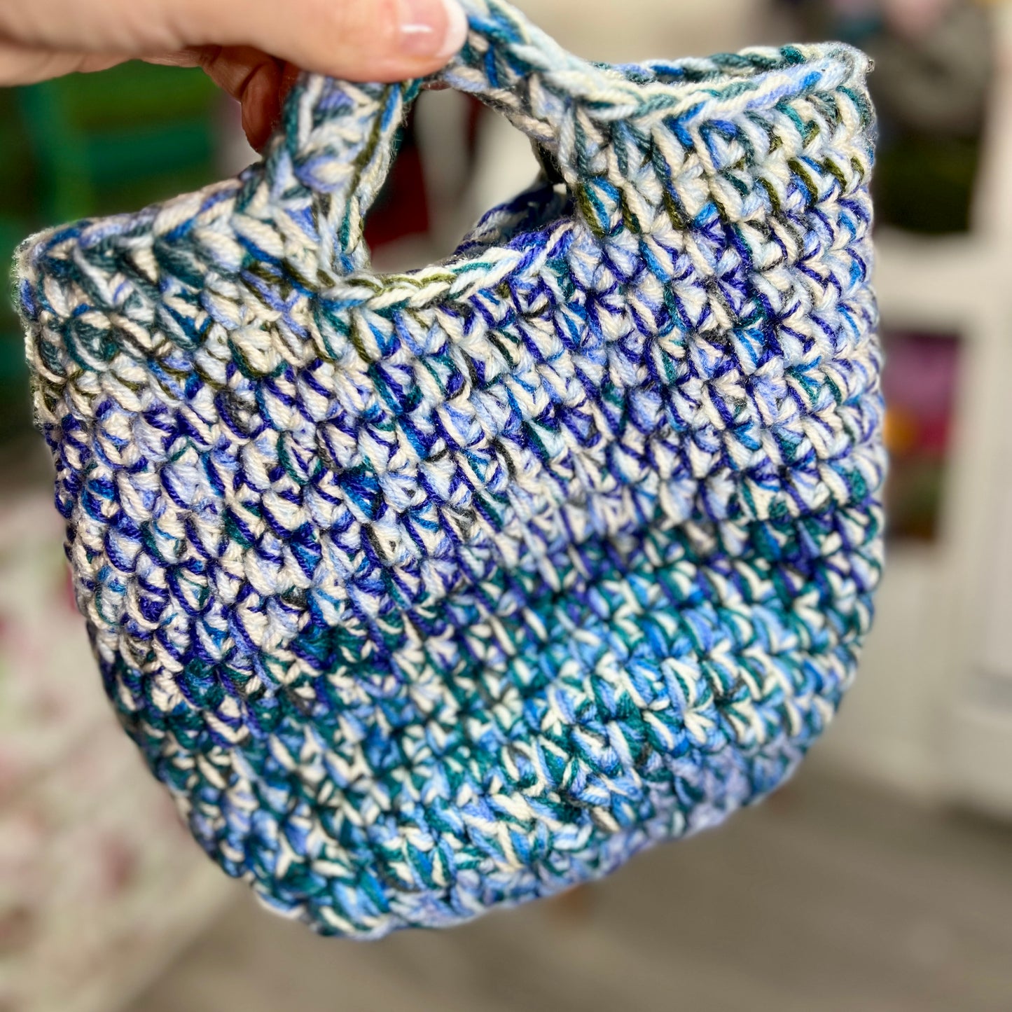 ‘Seaside Blue’ Scrap Basket/Bag