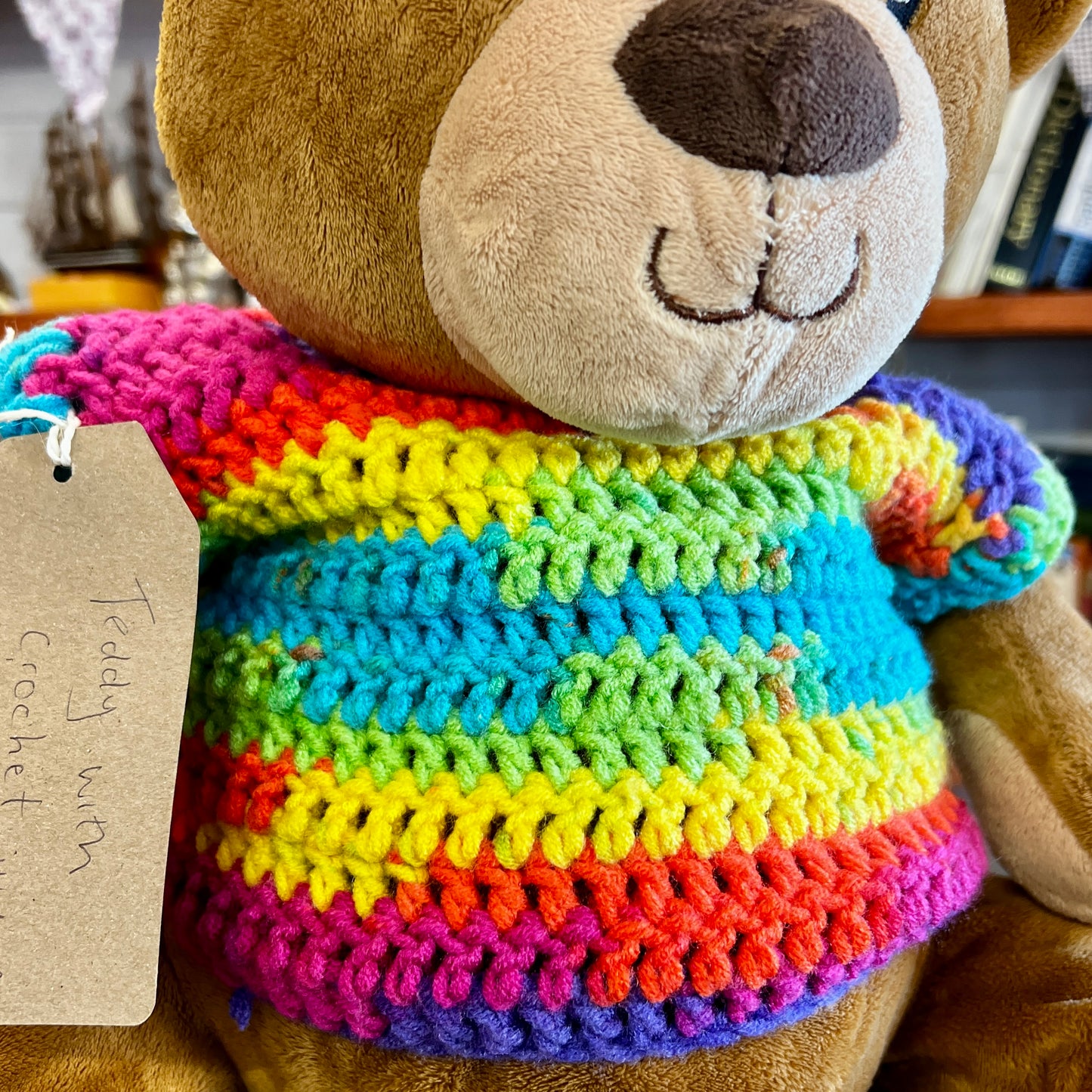 Teddy Bear with crochet jumper