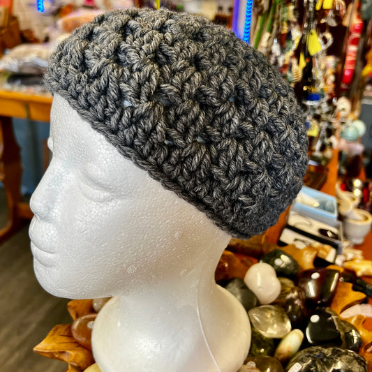 Grey Crochet Woolen Hat