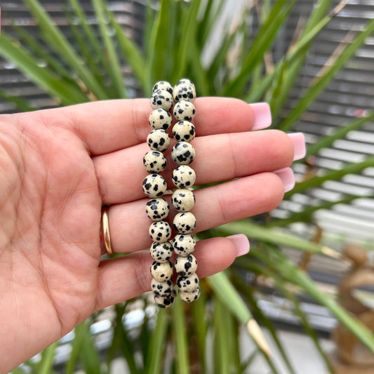 Dalmatian Jasper Bead Bracelets