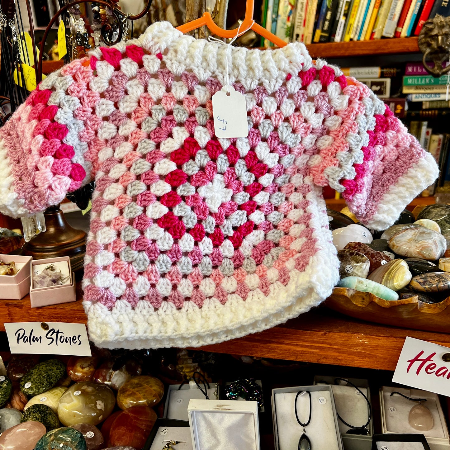 Crochet Baby Jumper - Pink Granny Sqaure