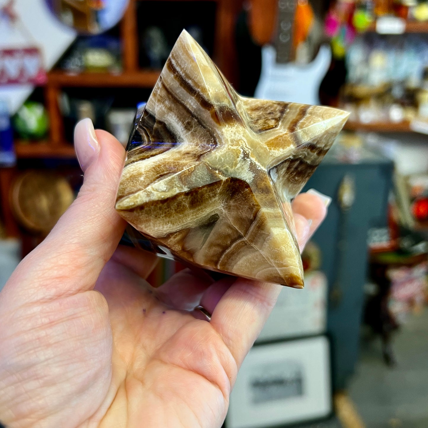 Chocolate Calcite Mekaba Star