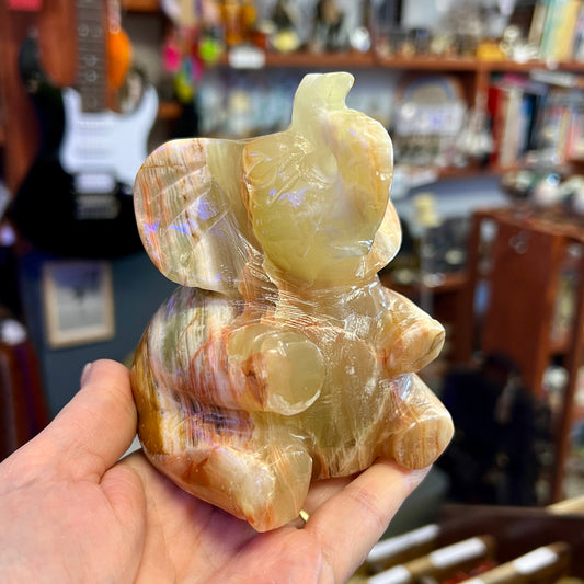 Onyx Elephant Carving