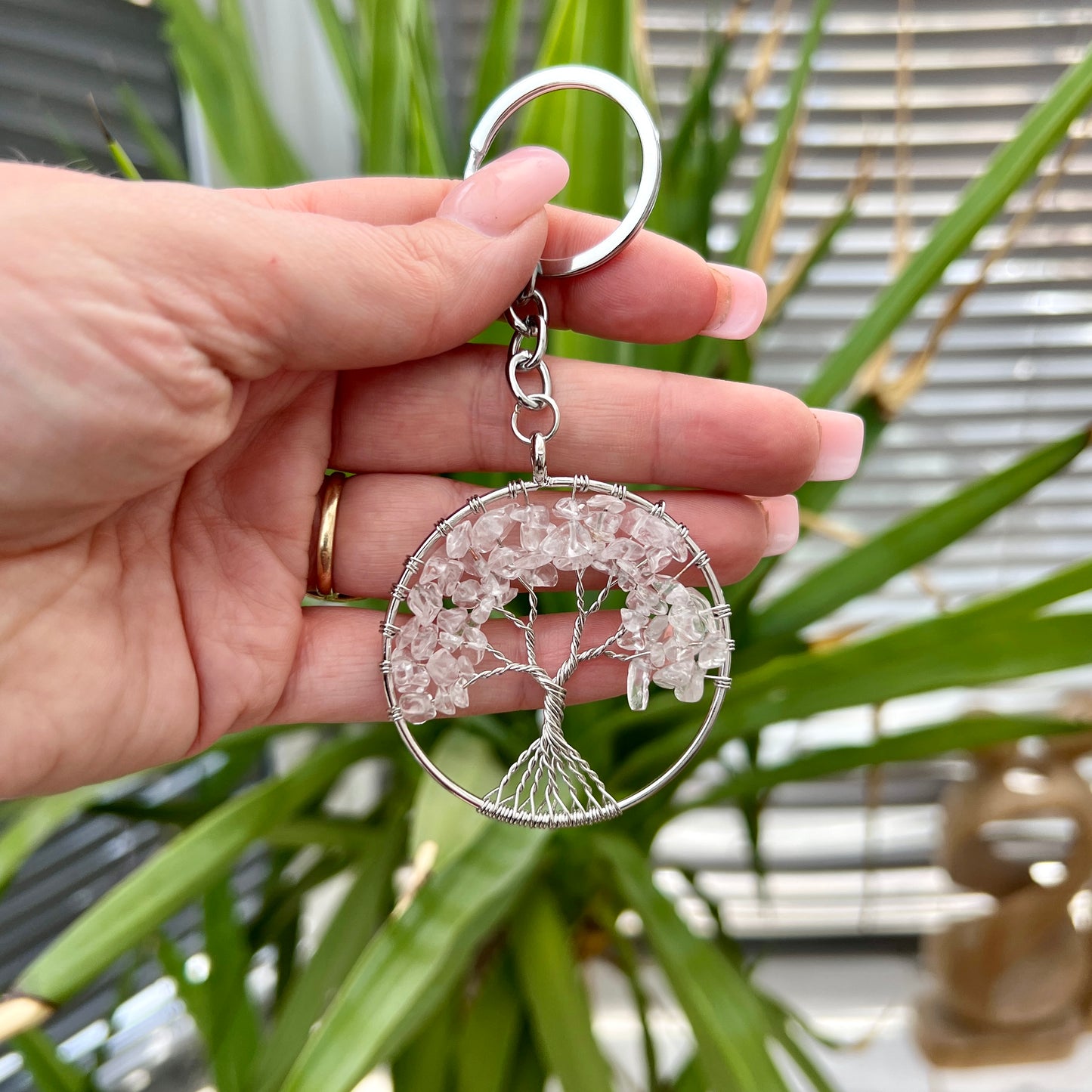 Tree of Life Crystal Key Rings