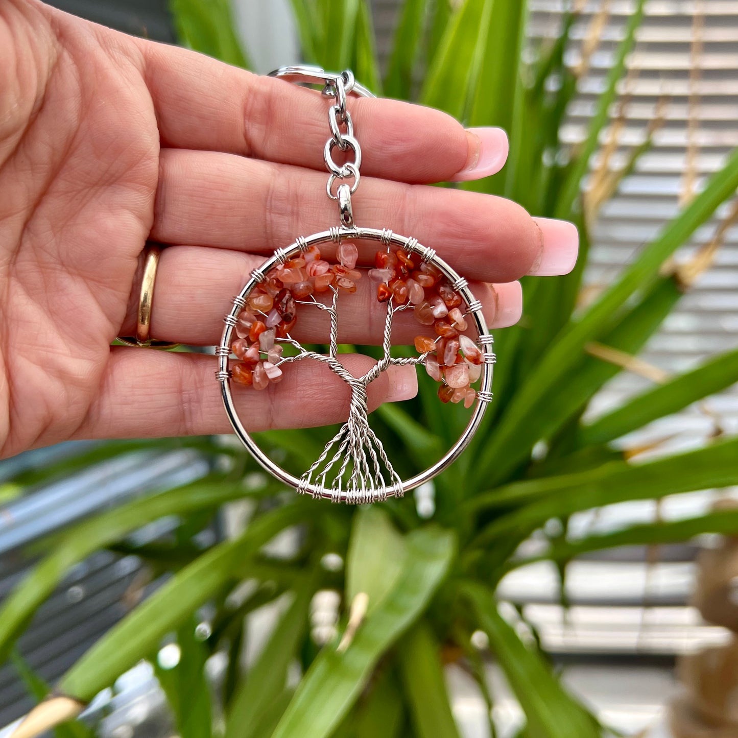 Tree of Life Crystal Key Rings