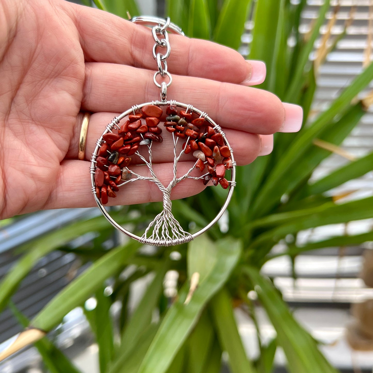 Tree of Life Crystal Key Rings