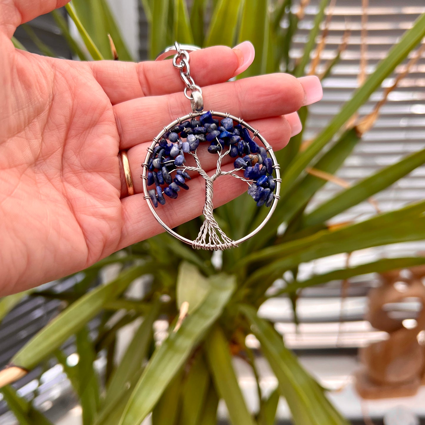 Tree of Life Crystal Key Rings