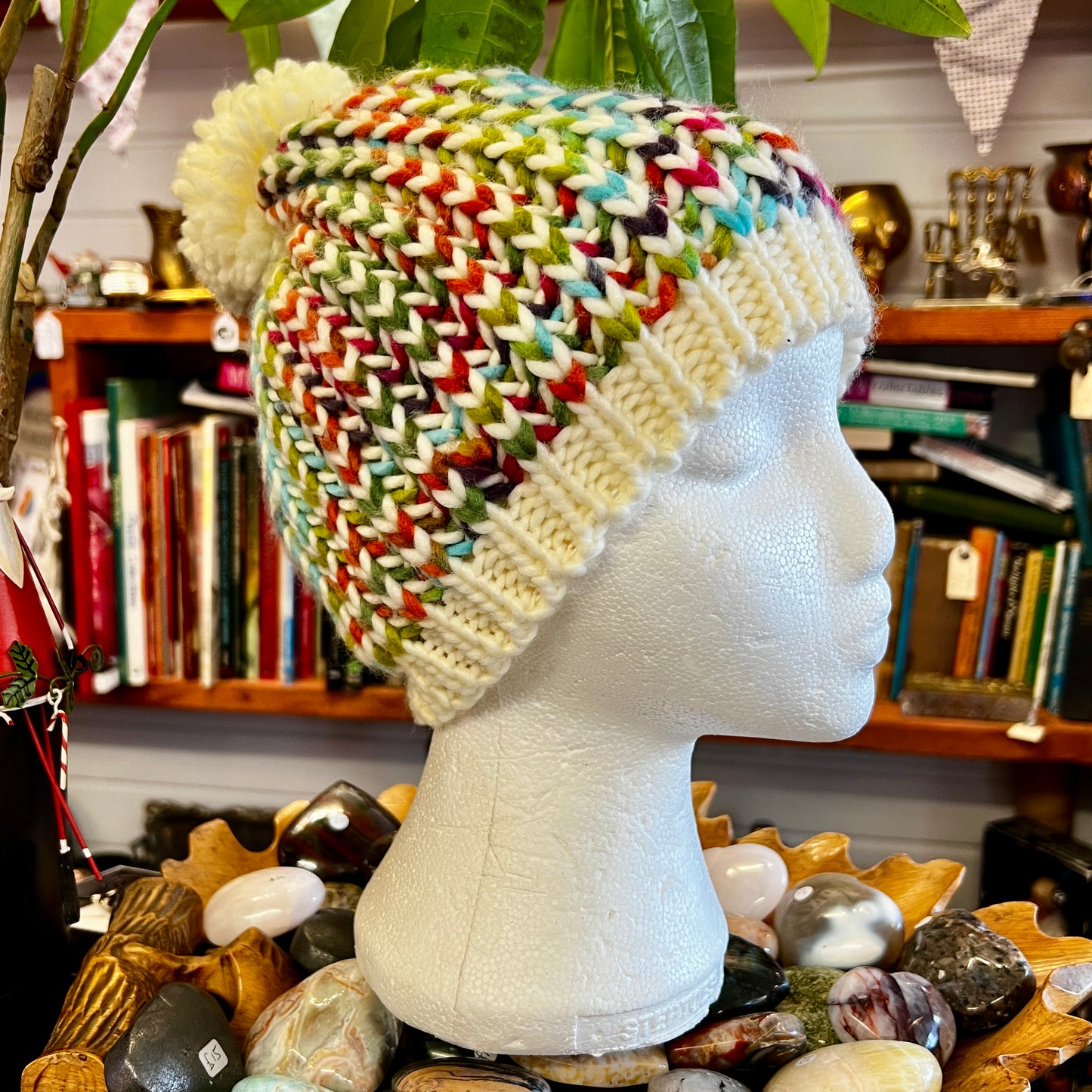 Multi Coloured Crochet Wool Hat