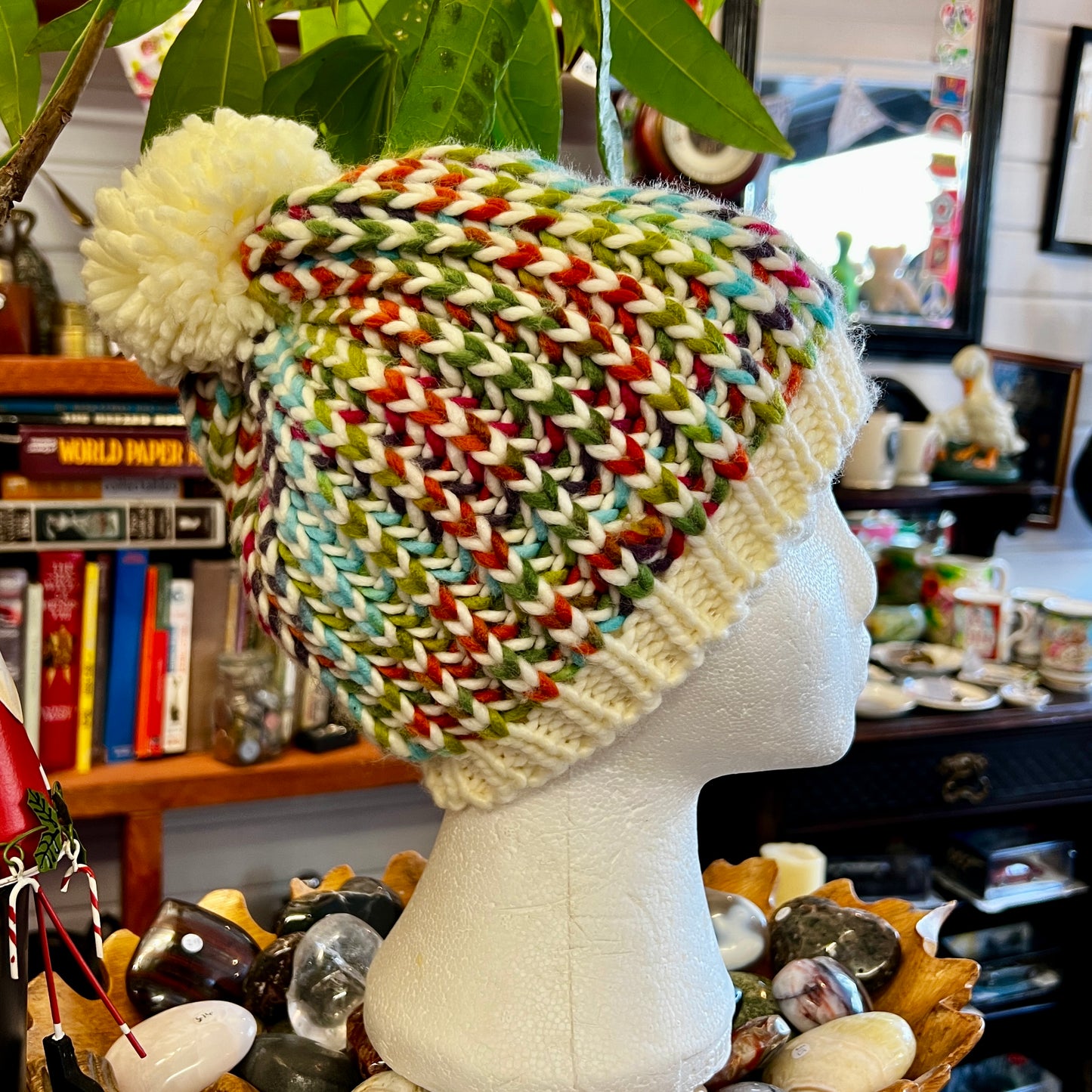 Multi Coloured Crochet Wool Hat