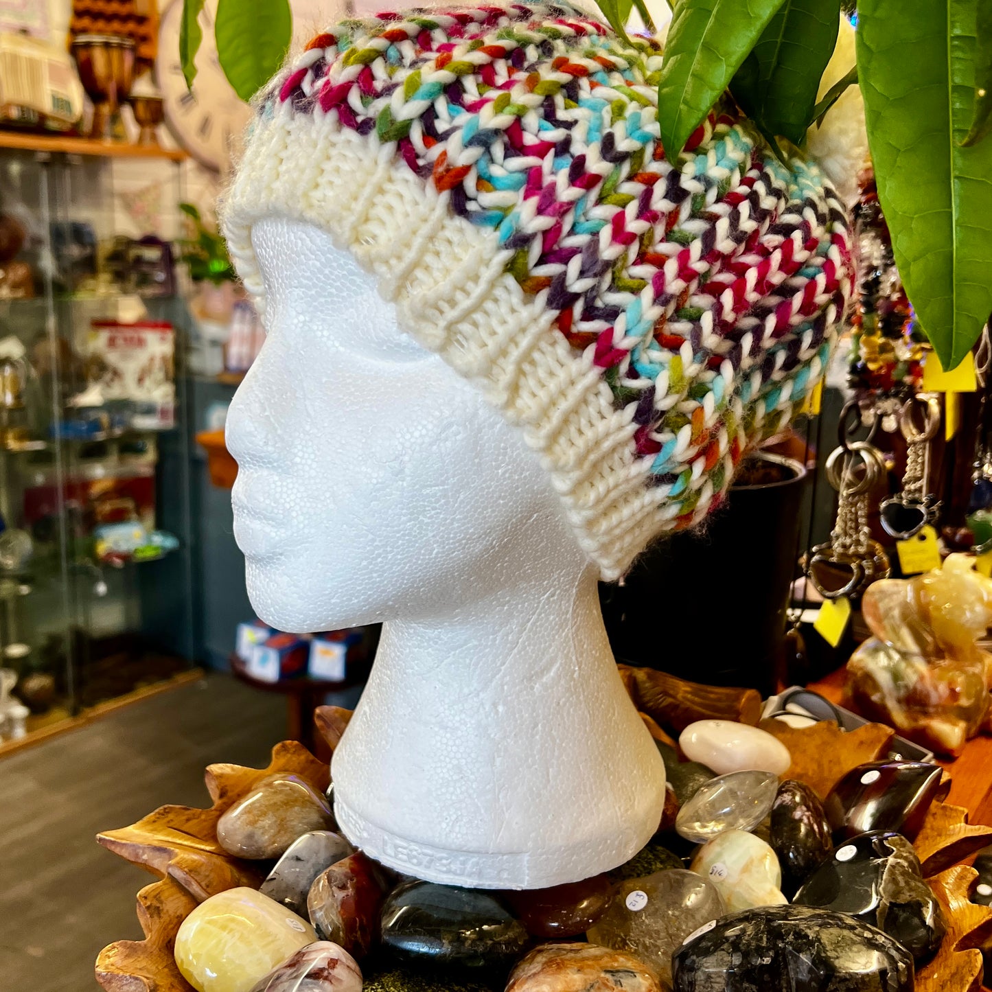 Multi Coloured Crochet Wool Hat