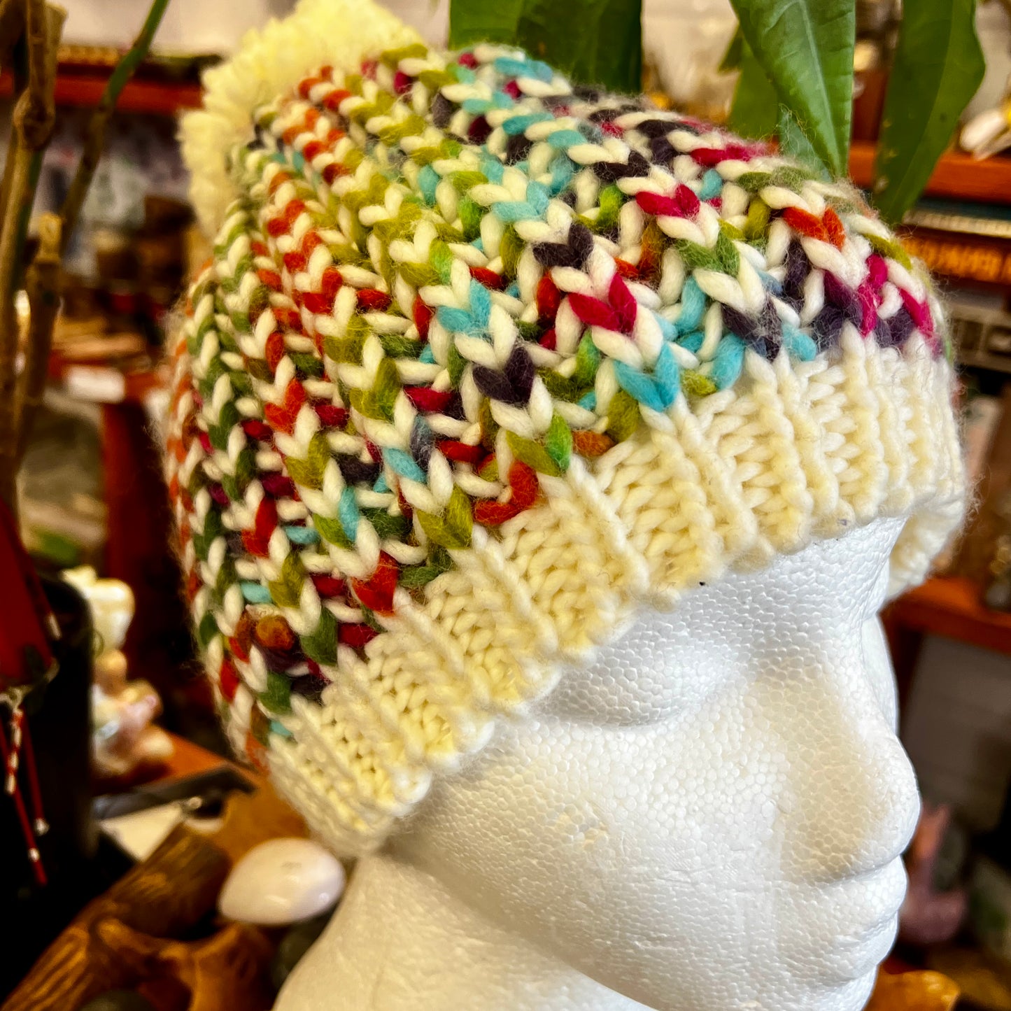 Multi Coloured Crochet Wool Hat