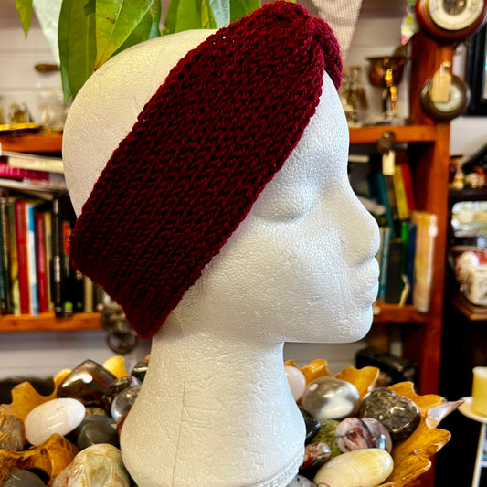 Ear Warmer / Headband - Dark Red